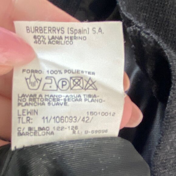 Vintage Burberry Wool Knit Skirt Dark Grey size 42 - Picture 5 of 5